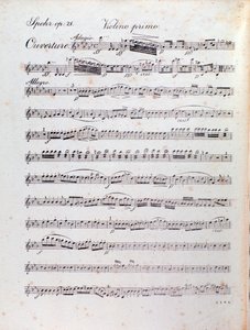 Louis Spohr Alruna nyitányának kottájának oldala alkotó: Unknown artist