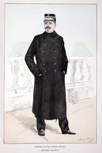 Béketiszt, téli ruha (Lepin időszak). Színes rézkarc, illusztrációként „A békefenntartók hadtestének története”” című könyv Louis Lepine (1846-1933) Szajna menti rendőrprefektus gondozásában jelent meg, Alfred Rey (1864-?) és Lou. alkotó: Unknown artist