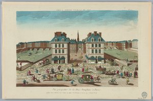 Peep-show, perspektivikus kilátás a párizsi Dauphine térre, 71. sz alkotó: Unknown artist