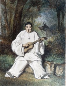 Pierrot gitározik – n.d., 19. század vége alkotó: Unknown artist