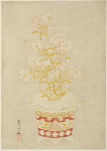 Pinks in a porcelán edényben alkotó: Unknown artist