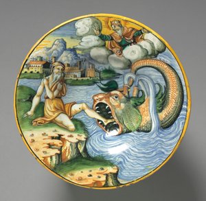Jónást ábrázoló tábla alkotó: Unknown artist