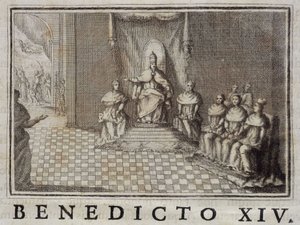 XIV. Benedek pápa (1740-1758) Thomas-Mary Mamachi "" Annals of the Prédikátorok Rendje" című könyvében, Róma alkotó: Unknown artist