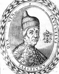 Portré Paoluccio Anafesto (697-717). Az első velencei dózse. alkotó: Unknown artist