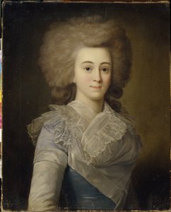 Erzsébet Alekszandrovna Sztroganova (1745-1831) portréja (Elisaveta A. Stroganova portréja). Névtelen festmény, olaj, vászon, 1770 körül. 18. századi orosz művészet, rokokó művészet. Regionális Művészeti Galéria, Tambov (Oroszország). alkotó: Unknown artist