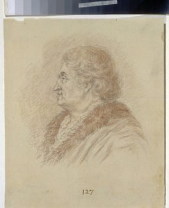 Tauris hercegének, Grigorij Alekszandrovics Potyomkin (Potyomkin) tábornok és államférfi (1739-1791) portréja. (Taurisz hercegének, tábornok tábornagy, G. A. Potyomkin államférfi arcképe). Névtelen rajz, ceruza, szangvinikus papíron. art ro alkotó: Unknown artist
