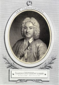 François Couperin dit Le Grand portréja medalionban, 19. sz. alkotó: Unknown artist