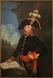 Andre Massena (1758-1817, Rivoli hercege és Essling hercege, a Birodalom Marechal hercege) portréja a hadosztálytábornok egyenruhájában. Névtelen festmény, olaj, vászon 1796, portré alkotó: Unknown artist