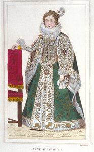 Ausztriai Anna (1601-1666) portréja.1830-as metszet alkotó: Unknown artist