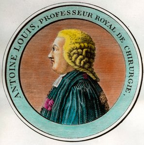 Antoine Louis (1723-1792) királyi sebészprofesszor, a Királyi Sebészeti Akadémia titkárának portréja. Metszet a 18. századi magángyűjteményről alkotó: Unknown artist