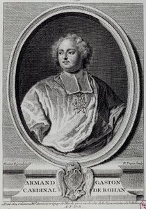 Armand Gaston Maximilien, de Rohan bíboros (1674-1749) portréja. Metszet a 18. századi Párizsról, Musee Carnavalet alkotó: Unknown artist
