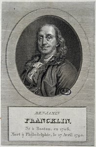 Benjamin Franklin amerikai politikus és fizikus (1706-1790) portréja alkotó: Unknown artist