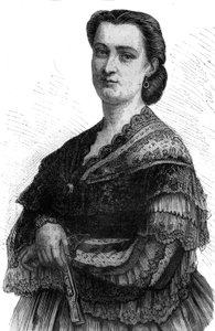 Carlotta Patti (1835-1889) portréja, Adelina Patti lírai énekesnővér. alkotó: Unknown artist