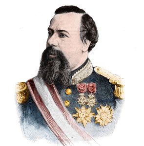 Grimaldi Károly (1818-1889), monacói herceg (1856-1889) portréja. Az 1889. szeptember 21-i „The Illustrous World”-ben. alkotó: Unknown artist