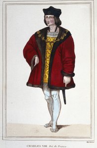 VIII. Károly (1470 - 1498), francia király portréja, metszet 1830-ból alkotó: Unknown artist