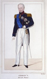 X. Károly francia király (1757-1836) portréja, 1830-as metszet alkotó: Unknown artist