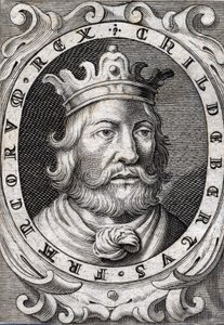 I. Childebert portré (495-558. v.) Párizs király metsze a XVIII. alkotó: Unknown artist
