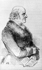 Christian Hahnemann (1755-1843), a homeopátia alapító orvosának portréja. századi metszet. alkotó: Unknown artist