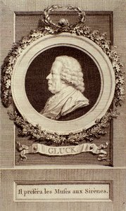 Christoph Gluck (1714-1787) német zeneszerző portréja, metszet. 18. század. Bologna, civico museo musico alkotó: Unknown artist