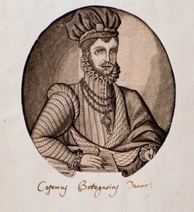 Cosimo Bottegari (1554-1620) olasz lantművész és zeneszerző portréja Metszet. 17. századi Bologna, polgári zenei bibliográfiai múzeum alkotó: Unknown artist