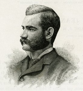 Danenhower, a La Jeannette legénység másodhadnagyának portréja az északi küldetésben. Metszet a „Le voyage de la Jeannette” illusztrálására alkotó: Unknown artist