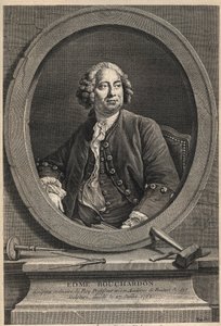 Edme Bouchardon (1698-1762) francia szobrász és karikaturista portréja – 1776-os metszet alkotó: Unknown artist