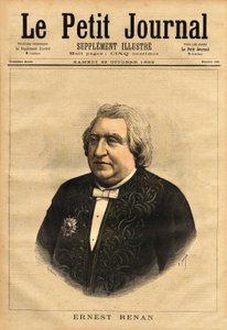 Ernest Renan (1823-1892) író, filológus, filozófus és történész portréja. A „Jézus élete” népszerű szerzője, amely Jézus életrajzának ezt a vitáját tartalmazza, amelyet egy hétköznapi ember életrajzának újraélesztenek, és hogy a Bibliát kritikusan kell kez alkotó: Unknown artist