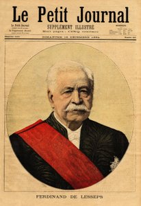 Ferdinand de Lesseps (1805-1894) portréja, akit „a nagy franciának”, diplomatának és vállalkozónak neveznek, ő a Szuezi-csatorna fő népszerűsítője, amely összeköti a Földközi-tengeren fekvő Port-Saidot a Vörös-tengeri Szuezzel (Egyiptom) és a Panama-csator alkotó: Unknown artist
