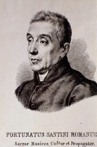 Fortunato Santini portréja (metszet) alkotó: Unknown artist