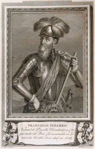 Francisco Pizarro portréja (metszet) alkotó: Unknown artist