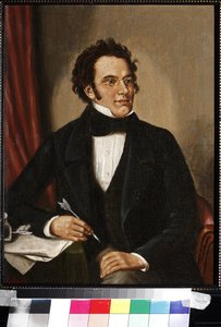 Franz Schubert portréja (olaj, vászon) alkotó: Unknown artist