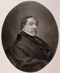 Gioacchino Rossini portréja (metszet alkotó: Unknown artist