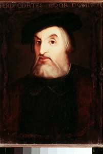 Hernan CORTES (1485-1547), mexikói spanyol hódító portréja. Névtelen festmény. Madrid, Nemzeti Könyvtár. alkotó: Unknown artist