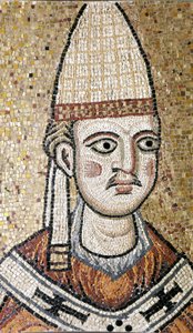 III. Innocentus portréja (1160 - 1216). A Római Múzeumban őrzött mozaik. Korábban a régi Szent Péter-templomban volt. Római Múzeum. alkotó: Unknown artist