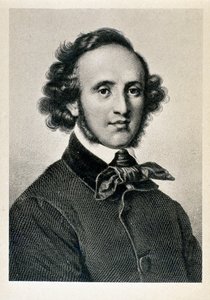 Jakob Ludwig Felix Mendelssohn Bartholdy (1809-1847) német karmester és zeneszerző portréja. századi Biblioteca del Conservatorio Giuseppe Verdi litográfiája, Milánó ©Luisa Ricciarini/Leemage alkotó: Unknown artist