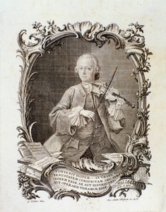 Leopold Mozart portréja (metszet alkotó: Unknown artist