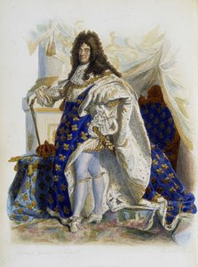 XIV. Lajos (1638-1715) portréja – Mennechet „A francia Plutarkhosz” című művében alkotó: Unknown artist