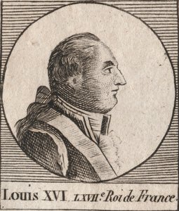 XVI. Lajos (1754-1793), 1774-től 1791-ig francia király, majd 1791-től 1792-ig a francia király portréja - XVI. Lajos francia és navarrai király 1774-től 1791-ig, majd a francia király 1791-től 1792-ig - metszet az „Instruction sur l