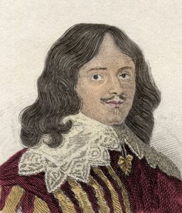 Lucius Cary (kb. 1610-1643), Falkland 2. vikomt politikus, katonai és angol író portréja. századi metszet. alkotó: Unknown artist