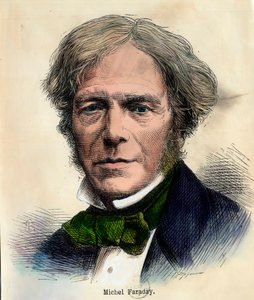 Michel Faraday (1791-1867) angol fizikus portréja. századi metszet. Magángyűjtemény. alkotó: Unknown artist