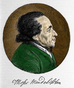 Mózes (Mózes) Mendelssohn (1729-1786), filozófus és a modern judaizmus igazi megalapítója portréja. Felix Mendelssohn zenész nagyapja. alkotó: Unknown artist