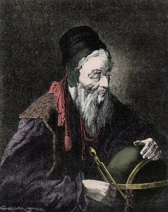 Nostradamus, Michel de Notre Dame (1503-1566) francia asztrológus és orvos portréja - 19. századi metszet alkotó: Unknown artist