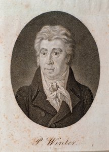 Peter Winter portréja (metszet alkotó: Unknown artist
