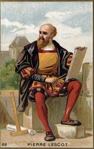 Pierre Lescot (1515-1578) francia építész és festő portréja. századi kromolitográfiája. alkotó: Unknown artist