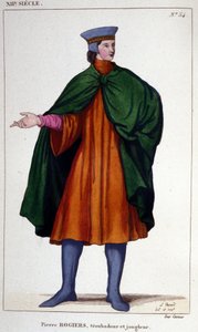 Pierre Rogiers, a XII. századi trubadúr és zsonglőr portréja. alkotó: Unknown artist