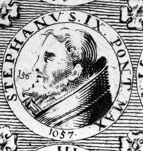 IX. István pápa portréja (9. István). alkotó: Unknown artist