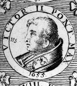 II. Viktor pápa portréja (vagy 2. Viktor 1057-ben halt meg). alkotó: Unknown artist