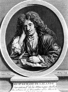 Richard Delalande, a The Music of the King felügyelőjének portréja; b. 1657. december 15-én Párizsban; d. 1726. január 18. alkotó: Unknown artist
