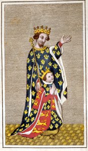 III. Richárd (1452 - 1485) gyermekének és apjának Yorki Richárd portréja. Metszet a 18. század végéről. Biblioteca di Brera, Milánó. alkotó: Unknown artist
