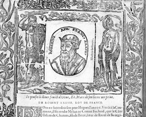 Robert Le Pieux francia király 996 és 1031 között portréja. alkotó: Unknown artist